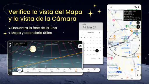 Localizador lunar e calendario screenshot