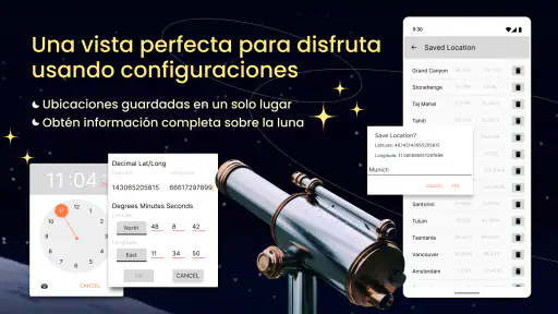 Localizador lunar e calendario screenshot