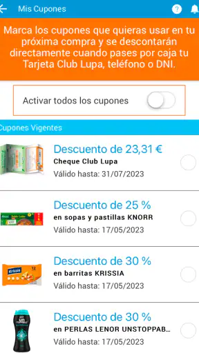 LUPA Supermercados screenshot