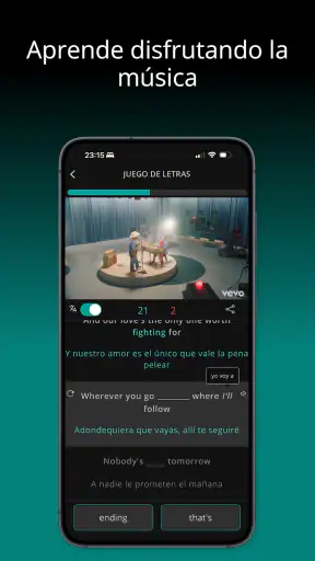 LyricFluent: Aprende inglés screenshot