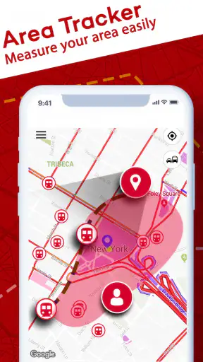 Medir Área y Distancia GPS screenshot