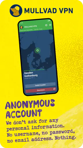 Mullvad VPN screenshot