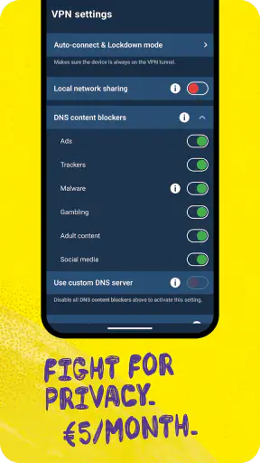 Mullvad VPN screenshot