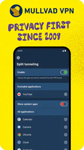 Mullvad VPN screenshot
