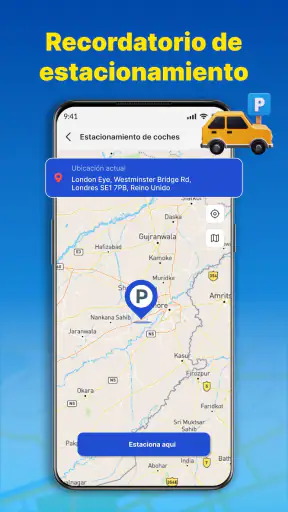 Navegación GPS y mapa de ruta screenshot