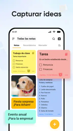 Notas: Bloc de notas, Notebook screenshot