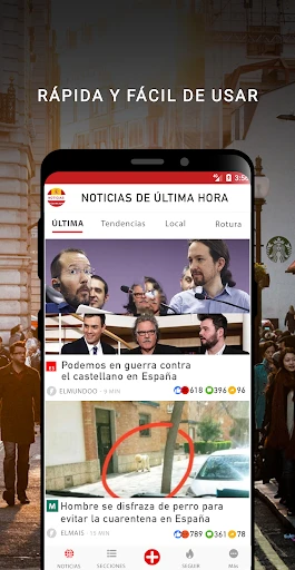 Noticias última hora screenshot