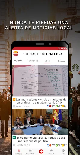 Noticias última hora screenshot