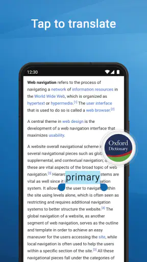 Oxford Dictionary screenshot