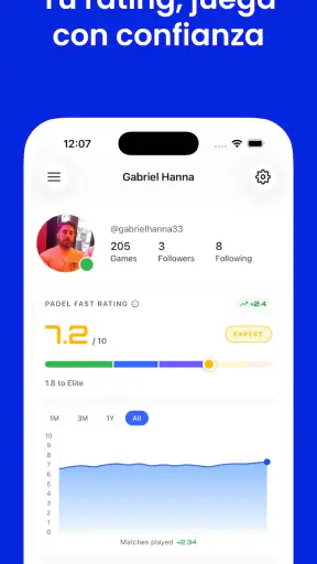 Padel Fast - Tu nivel de pádel screenshot