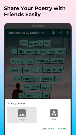 Poetry Magnets: Poems & Lyrics screenshot