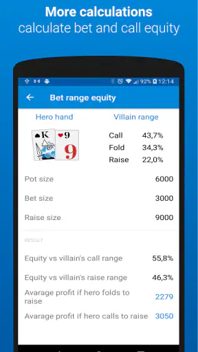 Poker calculator Holdem Lab screenshot