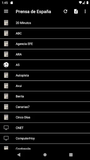 Prensa de España screenshot