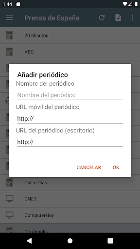 Prensa de España screenshot