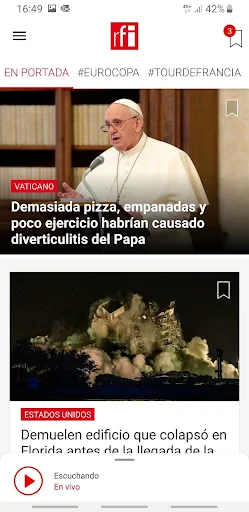 Radio France Internationale screenshot