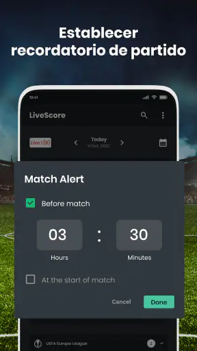 Resultados de fútbol en vivo screenshot