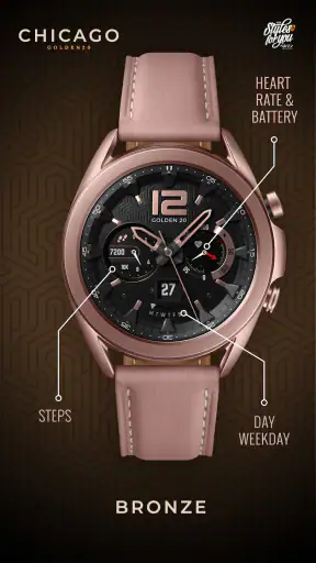 S4U Chicago Golden watch face screenshot