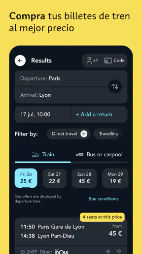 SNCF Connect: Tren y trayectos screenshot