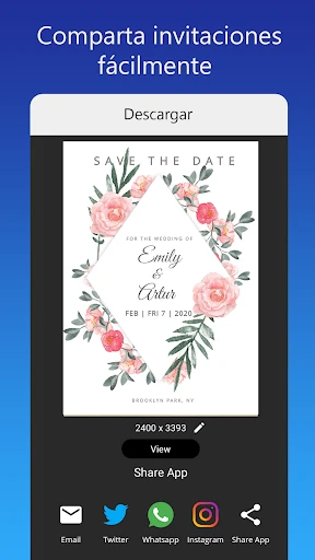 Tarjeta Invitaciones digitales screenshot