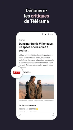 Télérama : culture, tv, cinéma screenshot