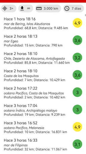 Terremotos screenshot