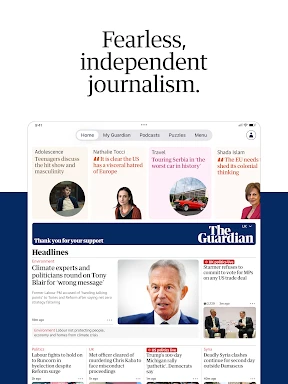 The Guardian - Live World News screenshot