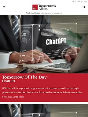 Tomorrow's Affairs screenshot