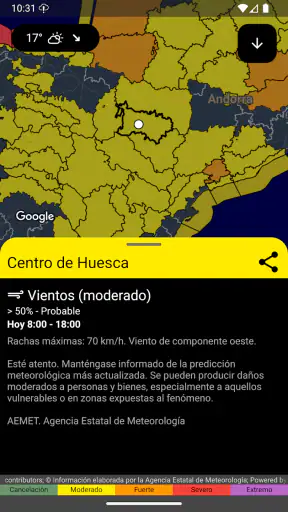 UnWX (Avisos Meteorológicos) screenshot