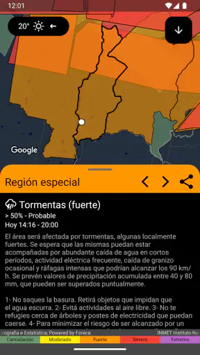 UnWX (Avisos Meteorológicos) screenshot