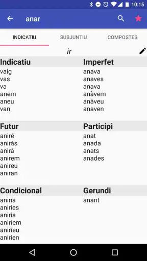 Verbs catalans screenshot