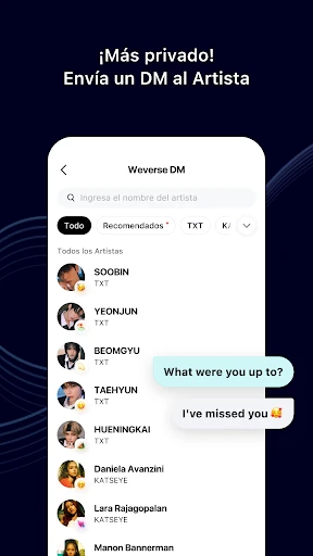 Weverse, Acércate a tu artista screenshot