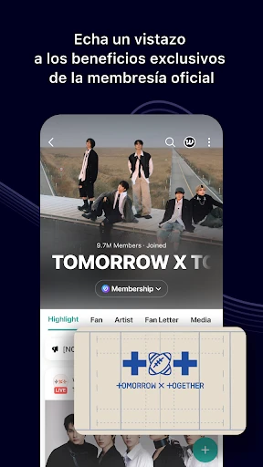 Weverse, Acércate a tu artista screenshot