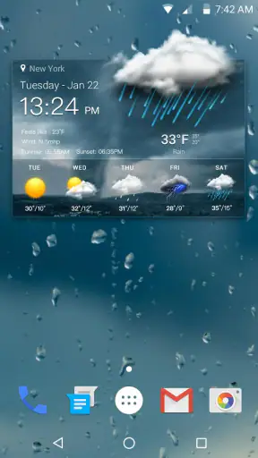 Widget pronóstico del tiempo screenshot