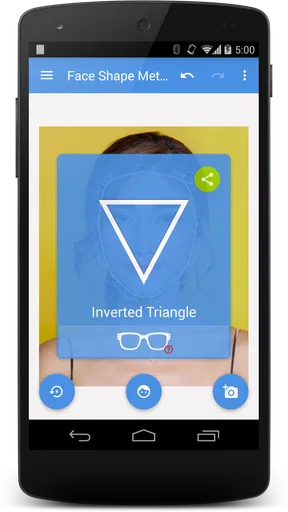 My Face Shape Meter and frames screenshot