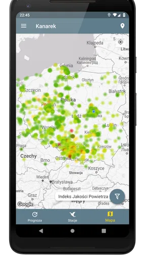 Kanarek - ostrzeżenia o smogu screenshot