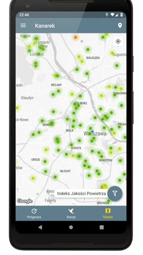 Kanarek - ostrzeżenia o smogu screenshot