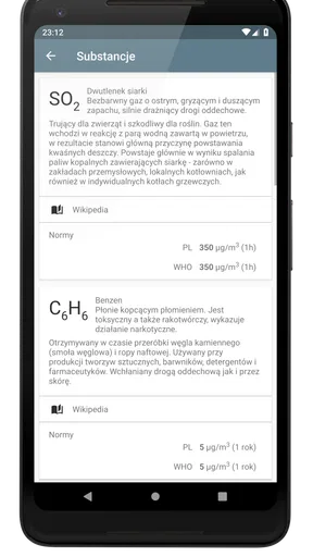 Kanarek - ostrzeżenia o smogu screenshot