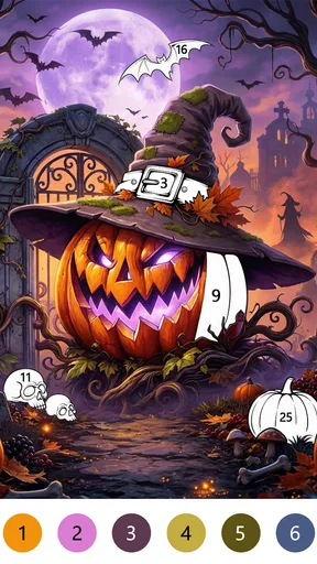 Macabre Color Paint By Number screenshot