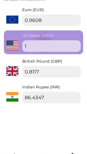 DollarWise Currency Converter screenshot