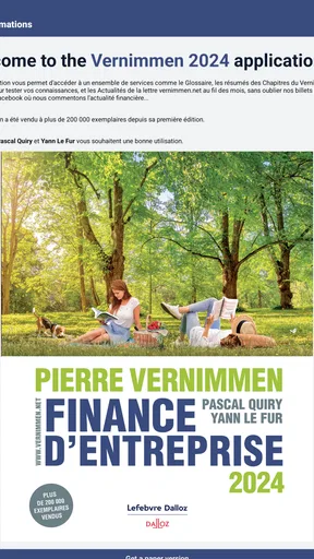 Vernimmen Finance d'Entreprise screenshot