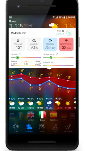 3D EARTH - prévisions météo screenshot