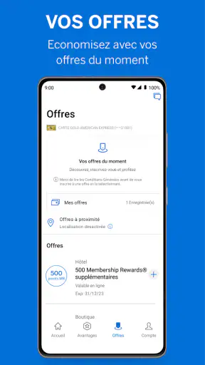 Amex France screenshot