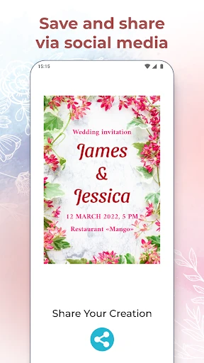 Cartes invitation de mariage screenshot
