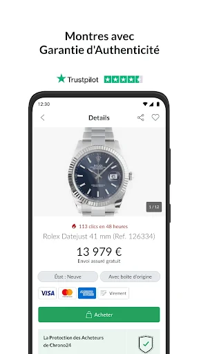 Chrono24 | Montres de luxe screenshot