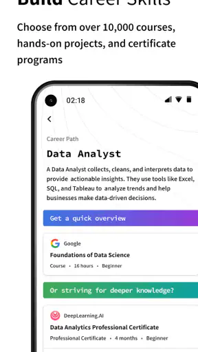 Coursera : carrière améliorée screenshot