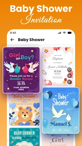 Créateur cartes d'invitation screenshot