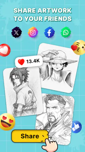 Draw Anime: AR Sketch App screenshot