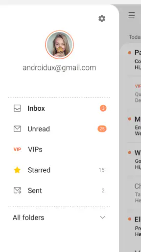 E-mail screenshot