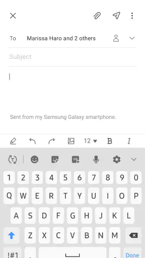 E-mail screenshot