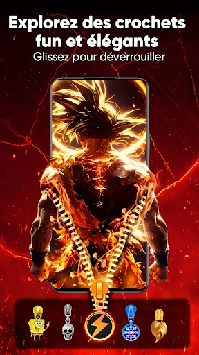 Écran Zipper & Fonds screenshot